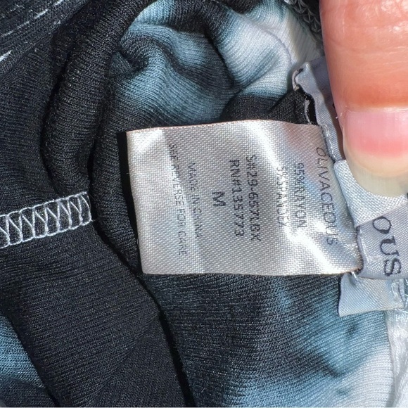 Olivaceous tie dye strappy v neck bodysuit in size medium - Picture 9 of 12
